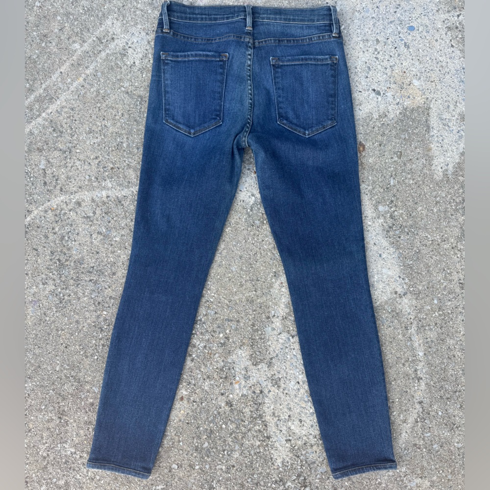Clean Very Nice Frame Denim Dark Blue Skinny Jeans - Picture 3 of 5
